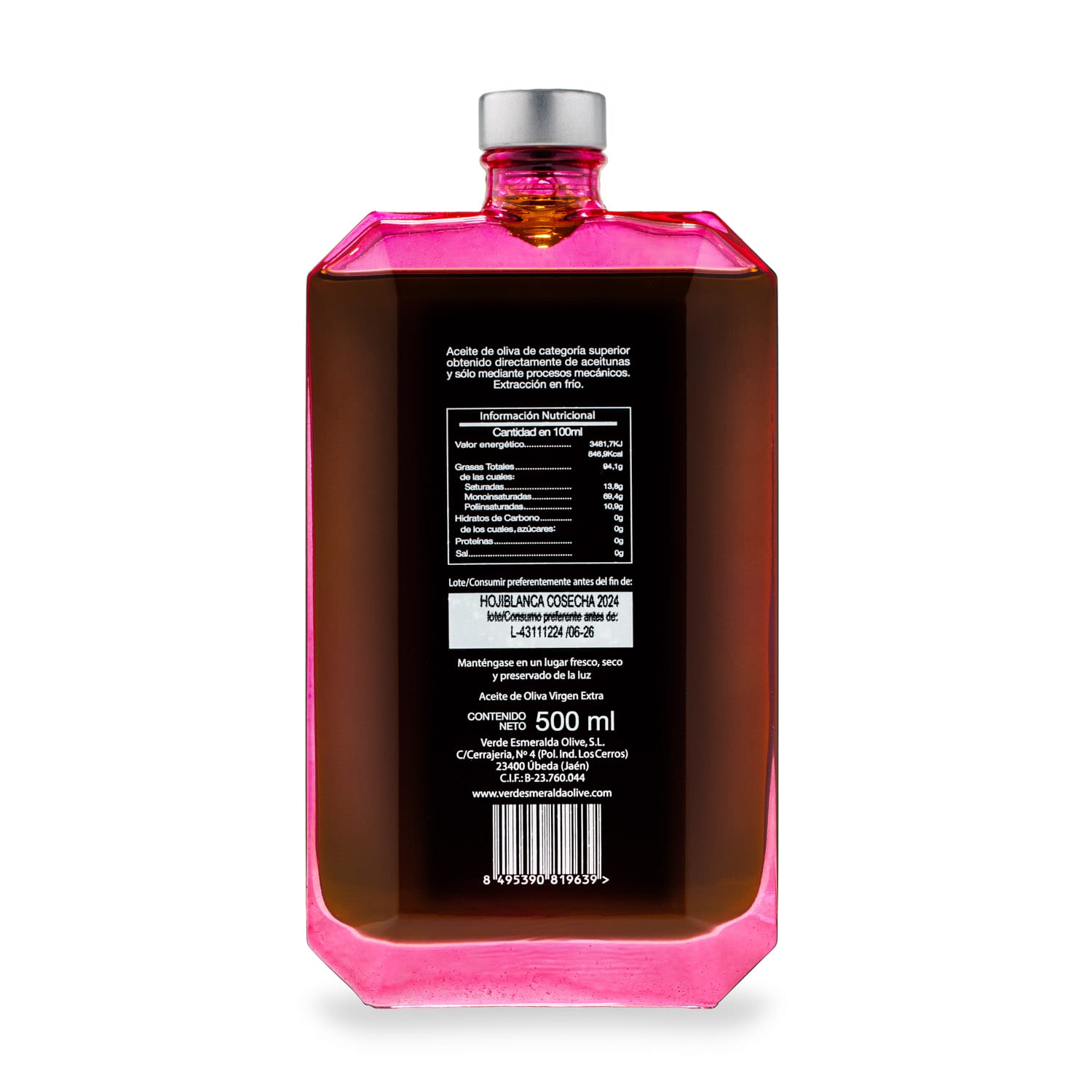VERDE ESMERALDA - AOVE PINK RUBY HOJIBLANCA 500 ML CON ESTUCHE
